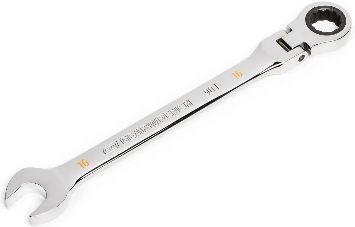GEARWRENCH 16mm 4 Degree Swing Arch 12 Point Flex Head Ratcheting Combination Wrench - 86716
