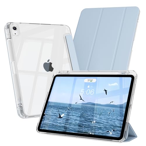 ZOPSGYU iPad Air 11�C���` �P�[�X M4/M3/M2 2026/2025/2024 iPad Air ��5/4���� �P�[�X �u���[ | �����o�b�N�J�o�[ �O�܂�X�^���h Pencil���[�\ ���C�����X�[�d�Ή� �܂肽���� �ϏՌ� �y��