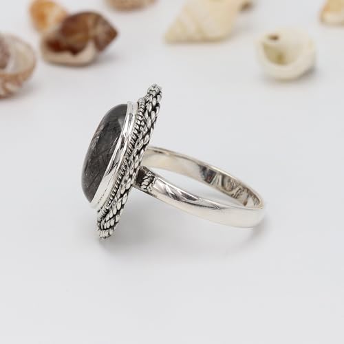 Bague en quartz tourmaline en argent pour sublimer vos soirées - 5