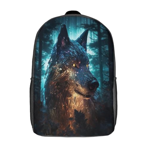 Sac à dos loup effet 3D relief pour enfants avec sac à déjeuner isotherme intégré