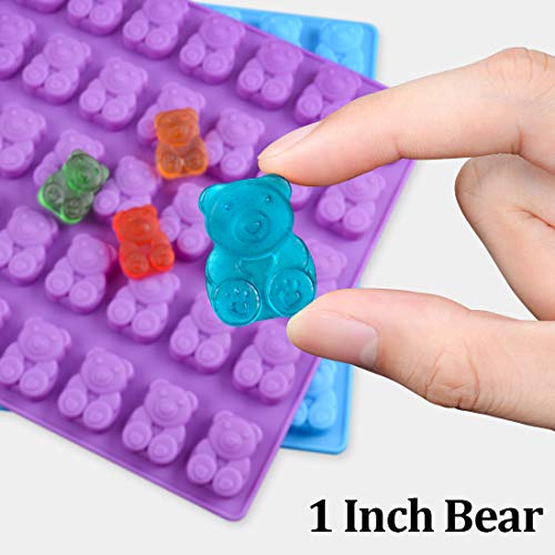 Candy Molds Silicone Gummy Bear Molds - 1 Inch Cute Bear Chocolate Molds Food Grade Silicone Molds 4 Pack #TOP2