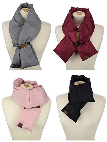 C.C Unisex Soft Slim Warm Insulating Quilted Puffer Scarf Neckwarmer3