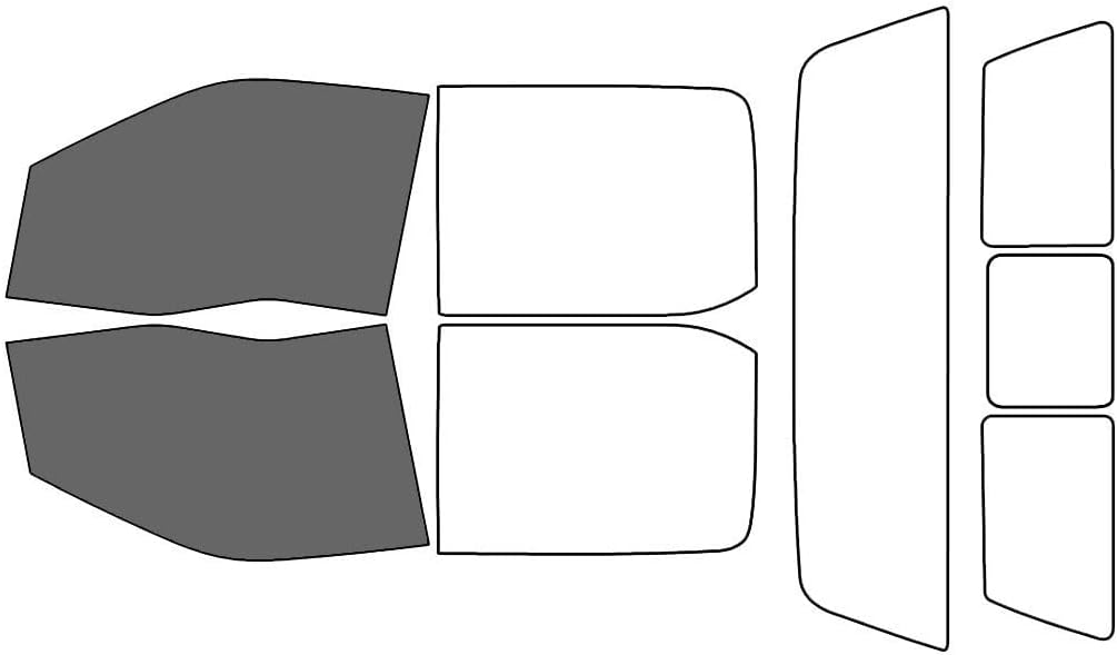 Rvinyl Window Tint Kit Compatible with Ford F-150 2021-2023 SuperCrew - Black 35% - Single Ply No Bubble Film - Do it Yourself Vehicle Front Precut Kit