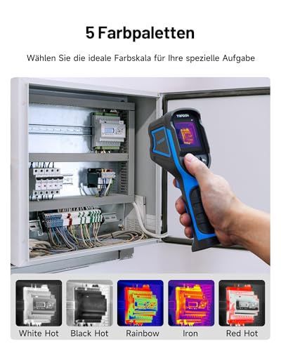 TOPDON TC004 Mini Thermal Imaging Camera, 240x240 IR Resolution Handheld Infrared Thermal Camera, 15H Battery Life, 25Hz,-20°C to 450°C, High/Low Temp Alert, for Home Maintenance, Leak/HVAC Inspection - Image 3