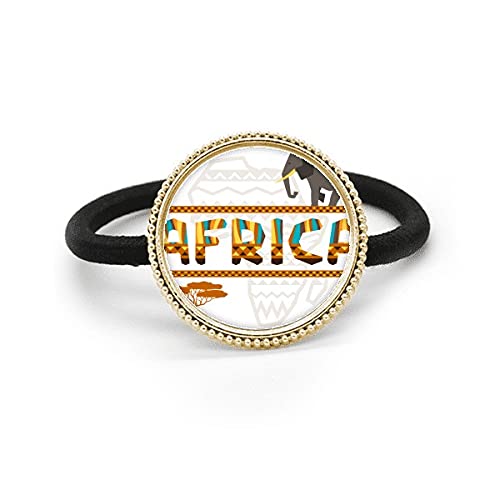 Lazo para el pelo de metal acabado plata con relieve de elefante africano