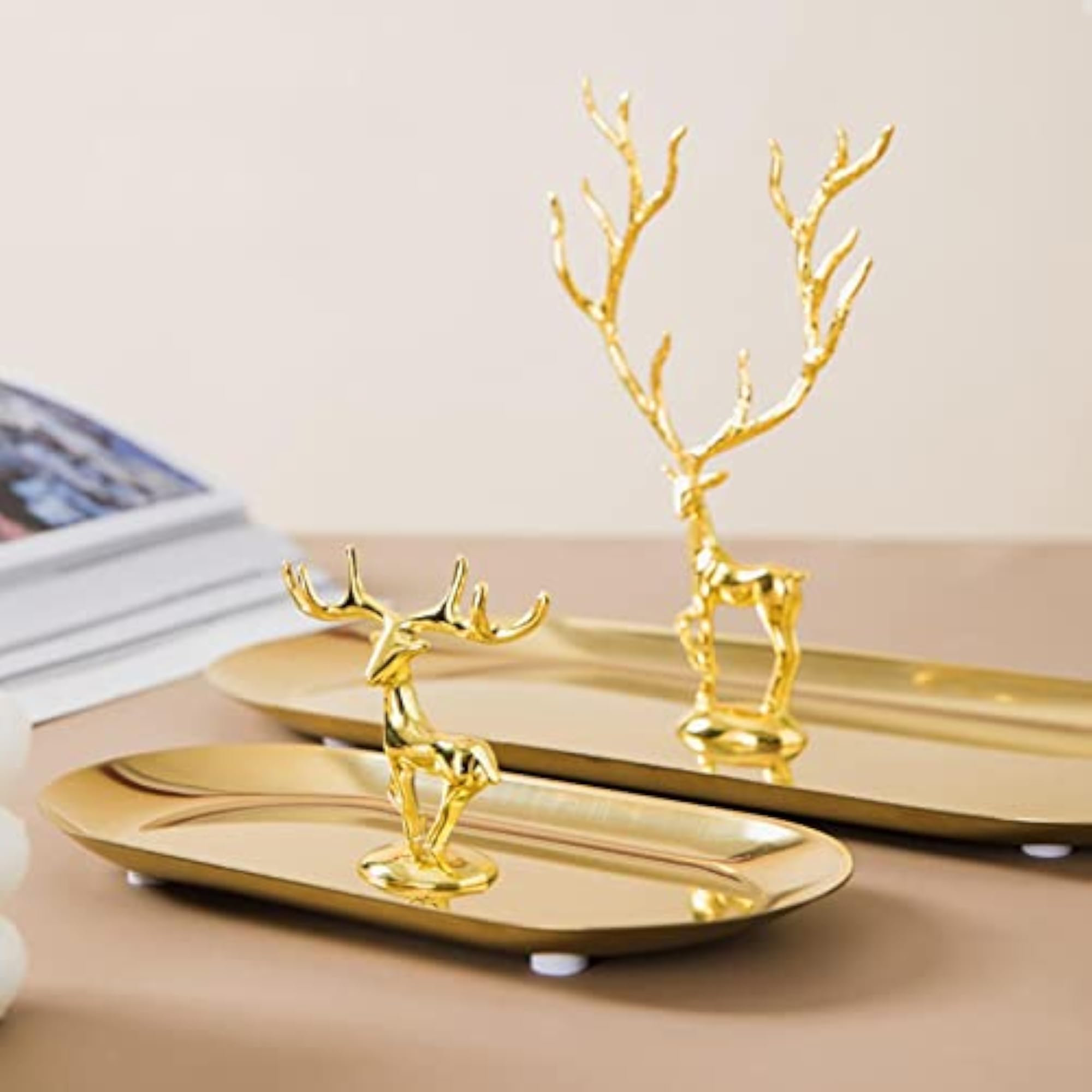 Metal Jewelry Tray Dish Organizer for Bathroom Vanity