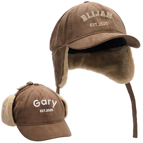 Chapeau de trappeur personnalisé homme femme en cuir imperméable