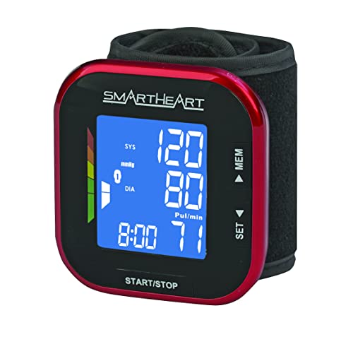 Smartheart Blood Pressure Monitor | Adult Wrist Cuff | Advanced Inflation Technology | 2-Person Memory #TOP2