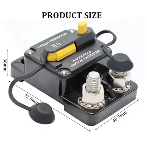 Disyuntor Manual Universal de 12V a 48V con botón de reinicio para evitar fallos eléctricos 6