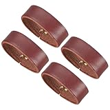 PATIKIL Leather Loop Keeper, 4 Pack Leather Loops Belt Keeper Loops Retainer Straps Replacement for 1.6