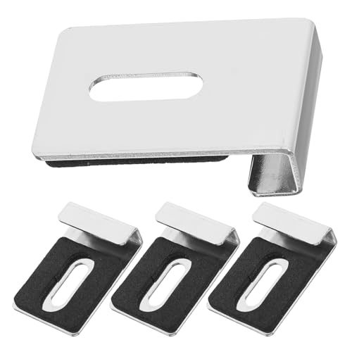 DECHOUS 4個 ステンレス製鏡クリップ 壁掛け用耐久性ミラーホルダー 高耐久性で割れにくい 簡単取付け可能 ドアミラー用固定具