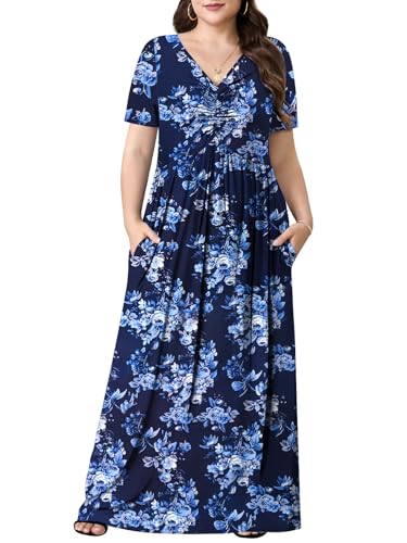 Image of PEVRL Plus Size Summer Maxi Dress for Curvy Women with Pockets 1X-5X