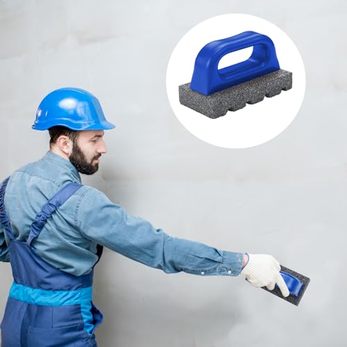 Wenqik 4 Pcs Rub Brick with Handle Concrete 20 Grit Masonry Tools Smoothing Cleaning Removing Marks Tool (Blue) - Image 6
