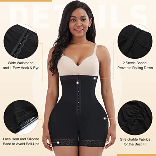 Feelingirl Shapewear For Women Tummy Control Body Shaper Fajas Colombianas Shorts Butt Lifter Thigh Slimmer Black M #TOP2
