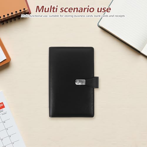 Tarjetero organizador MAGICLULU negro de cuero PU para 150 tarjetas de visita de oficina 6
