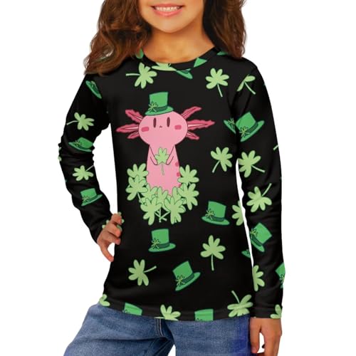 Image of Long Sleeve Shirts for Girls Winter Tops 3-16t Cartoon T Shirts for Fall Clothes