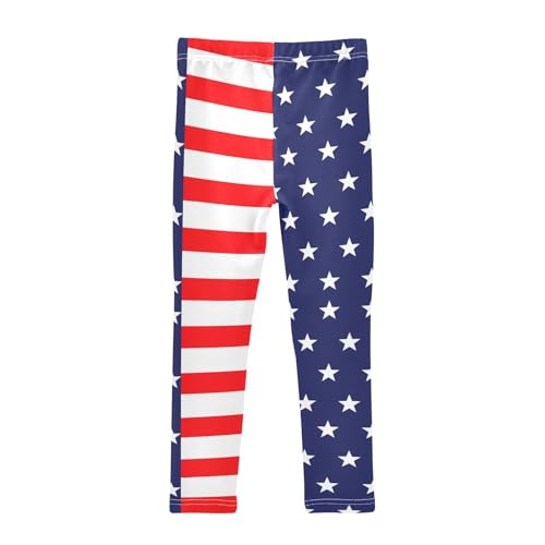 American Flag Stars Stripes Girls Casual Leggings for Kids Printed Long Pant Bottoms Stretch and Soft2