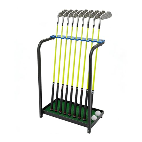 Étagère de rangement pour clubs de golf à 9 trous avec tapis de gazon, 50x27,5x72 cm