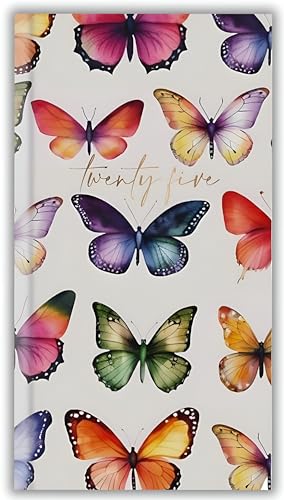 2025 Diary Slim Size Week to View Diaries Full Year Journal Calendar Planner (Butterfly)