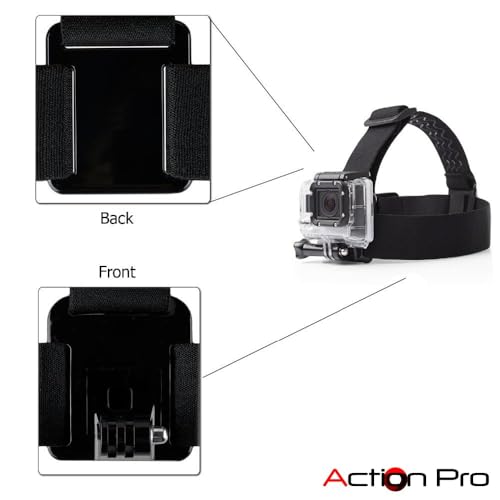 Image of Action Pro Chest Belt Head Belt 360 Clamp Mount J Hook Buckle with 2 Screw Compatible with GoPro-13 /12 /11 /10 /9 /8 /7 /6 /5 /4 /3+ /3 /Insta-360 /SJCAM /Yi /4K Action Cameras