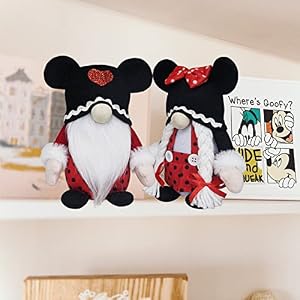Valentine's Day Mouse Gnome Plush, Tomte Elf Doll, Tiered Tray Decor, Farmhouse Home Decoration & Gnome Gift Valentines Day Mouse Gnome Plush Tomte Elf Doll Tiered Tray Decor Farmhouse Home Decoration Gnome Gift