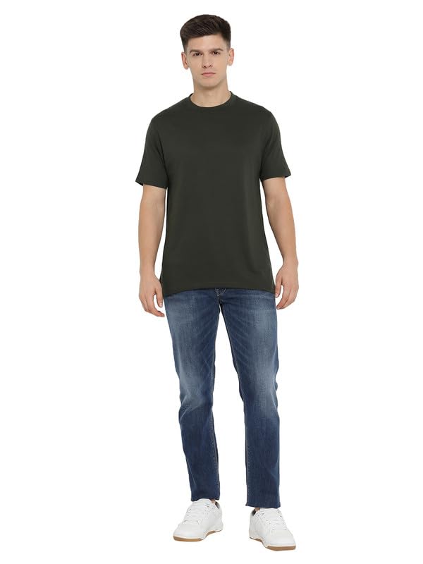 Image of AMERICAN CREW 100% Supima Cotton Round Neck T-Shirt for Men