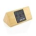 OCT17 Wooden Alarm Clock, Wood Alarm Clock Smart LED Digital Clock for Bedroom/desks, Upgraded with Time Temperature, Adjustable Brightness and Voice Control, Humidity Displaying - Bamboo