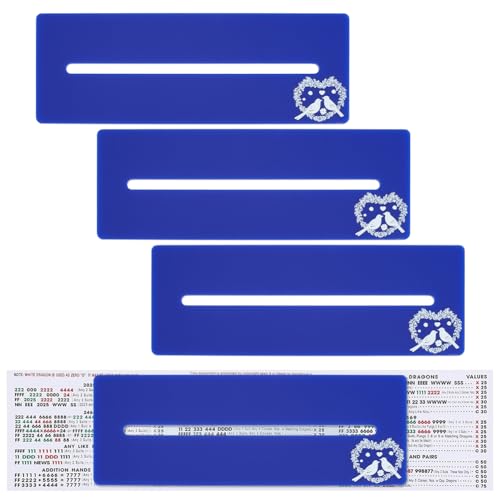 Juego de 4 reglas localizadoras de Mahjong en acrílico miniatura 1