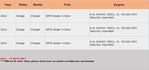Rear Bumper Diffuser Compatible With 2012-2014 Dodge Charger SRT8, V2 Style PP Splitter Spoiler Valance Chin Diffuser Body kit by IKON MOTORSPORTS, 2013