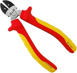 S&R Insulated VDE Diagonal Side Cutter/Electrical Wire Cutters 160mm 1000V VDE-Tested (German Electrical Engineering Association Serie) Wire Cutting Pliers