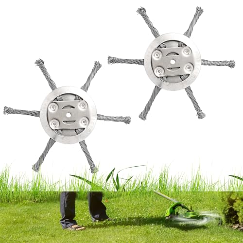 1PCS Weed Eater Blades String Trimmer Replacement Head 2025 New Steel Wire Grass Trimmer Center Hole Diameter 0.2 Inche Width 6 Inche Trimmer Head Blade