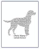 Labrador Retriever Dog Art Print Portrait • Personalized Home Decor and Gift for Women, Men, Kids and Dog Lovers • 8.5 x 11” • 11 x 14” Mat + Mount • Handmade USA