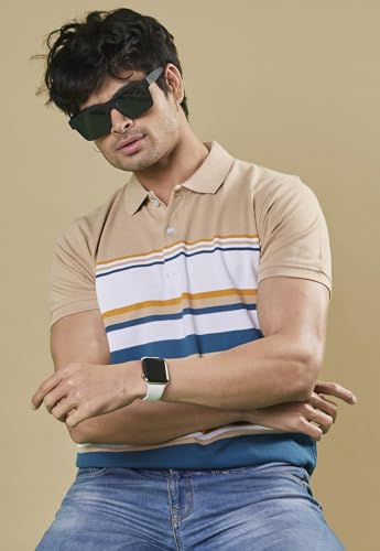 Image of 3BROS Men's Collor Neck Polo T-Shirt, Anti Stain and Half Sleeves, Cotton Blend, Regular Fit Tshirt for Men || Mens t Shirt