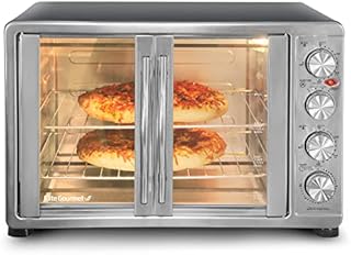 Maxi-Matic Double Door Toaster Oven Rotisserie, Bake, Grill, Broil, Roast, Toast, Keep Warm