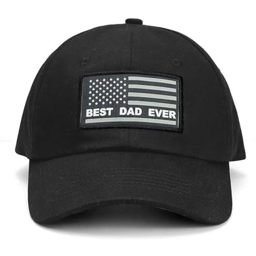 Image of World's Best Dad Embroidered Baseball Cap for Men, Adjustable Cotton Twill Dad Hat for Father's Day Birthday