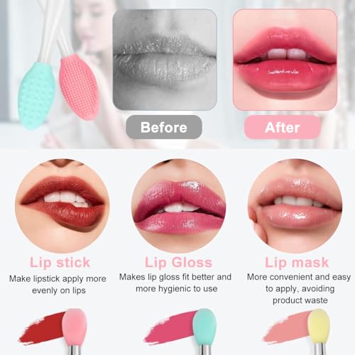 Image of MAYCREATE5Pcs Blackhead Nose Scrubber Brush 3-in-1 Double Head Pore Cleaner Deep Soft Silicone Bristles Exfoliation Tool for Nose & Facial Pores, Blackhead & Sebum Removal