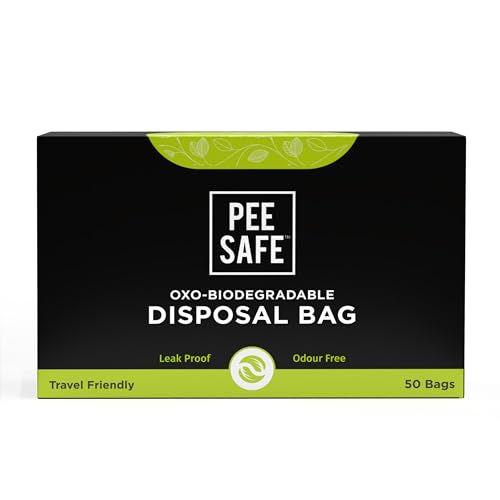 PEESAFE Sanitary & Tampon Biodegradeble Disposal Bags | Tampons Disposable Bags | Sanitary Pads Disposable Bags | Leak Proof, Odour Free & Travel Friendly | 50 Bags (Pack of 1)