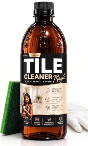 Chemwit Tile Cleaner Liquid Strong- Heavy Duty - Australian Technology for Bathroom & Kitchen Floor & Wall Tiles - Stain Remover from Tiles - Grouts - Ceramics - Cement Remover