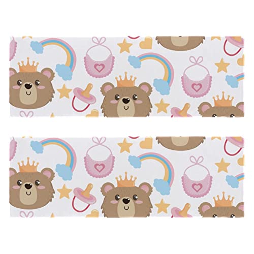 Toalla de deporte de microfibra absorbente con estampado de oso bebé 2