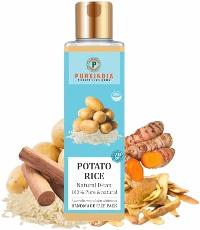 Pureindia Handmade Potato Rice Face Pack For Skin Whitening Removes Dark Spot | 50gm | All Skin Type | 100% Natural FacePack For Women & Men