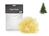 weihnachten goldesel Engelshaar gelockt Lametta gold für Weihnachten Advent Deko Dekoration (gold)