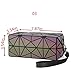 AIBKHK Luminous Womens Handbag Makeup Bag Lattice Design Geometric Bag Unique Purses Cell Phone Purse (Geometric Bag 03)
