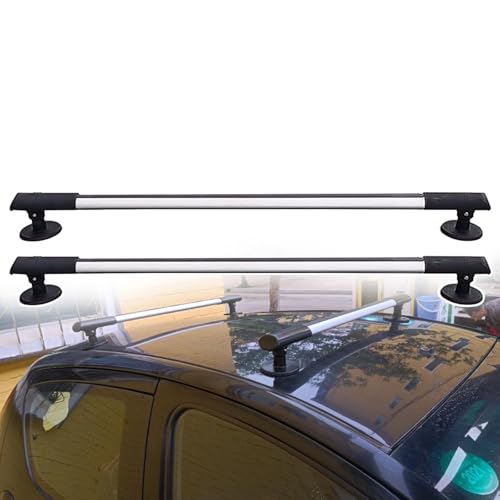 Barres de toit à ventouses 113cm pour voiture sans barres longitudinales avec fixation magnétique