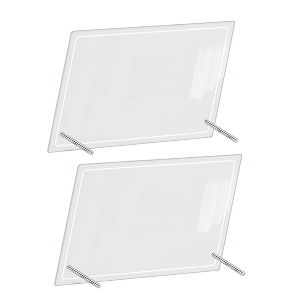 2sets Lavagne Trasparenti Per Scrittura Lavagne Da Tavolo Riutilizzabili Per Appunti e Pianificazione Giornaliera Scrivania Memo Board Con Stabilità Migliorata