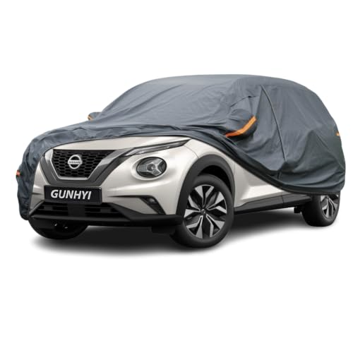 Image of GUNHYI Premium Car Cover Custom Fit Nissan Juke, 16 Layers Heavy Duty Car Cover Waterproof All Weather with Zipper Door for Sun Rain Snow Dust Uv Protection