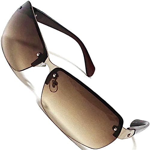 [ベルクート] 2.シルバー×ブラウンハーフ サングラス メガネ ファッション めがね 伊達眼鏡 だて 眼鏡 伊達 メンズ レディース 丸 四角 透明 色付き 小さい 大きい 軽い ゴルフ 運転 車 釣り 登山 uvカット 紫外線カット カラー レンズ お洒落 かっこいい かわいい 1171121-F-951