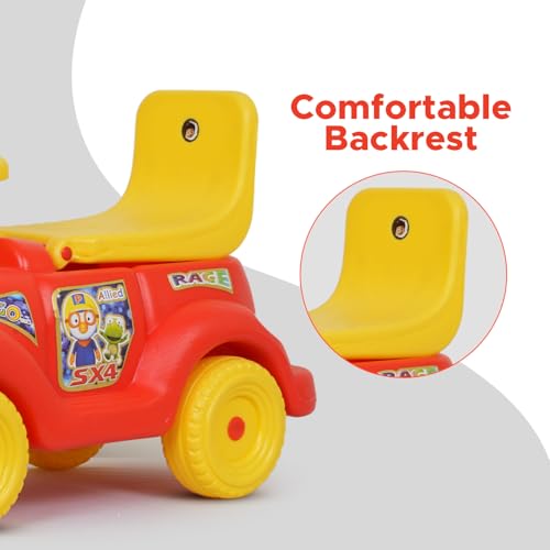 Toy Plus SX4 Rider Car| Ride-on Baby Car |Toy Car|Push Car | Swing Car |Kids Power Wheel Ride on Car for Children/Kids |Toy Baby Car Suitable for Boys & Girls (Red & Yellow) - Image 6