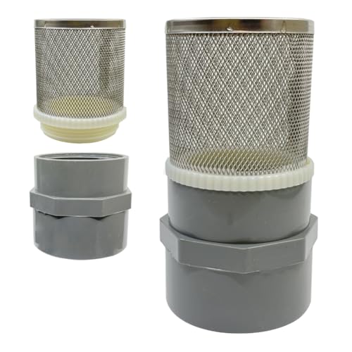 Cotonlake 1.5 inch Stainless Steel Filter Cover Connected to 1.5 inch/DN40 Grey PVC Filter Water Pipe, Suction Strainers Used to Remove Debris and Reduce Solid Entry?1pcs?