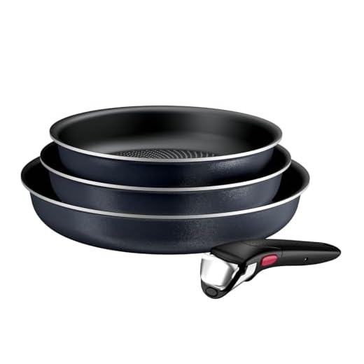 Tefal Ingenio Enjoy - Juego de 3 Sartenes 22/24/28 cm + Mango extraíble, Apto inducción, antiadherentes, revestimiento titanio, Thermo-signal, calentamiento rápido, apto horno