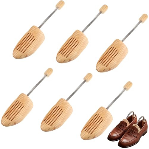 Acellegic 3 Pairs Adjustable Wood Shoe Trees for Men & Women